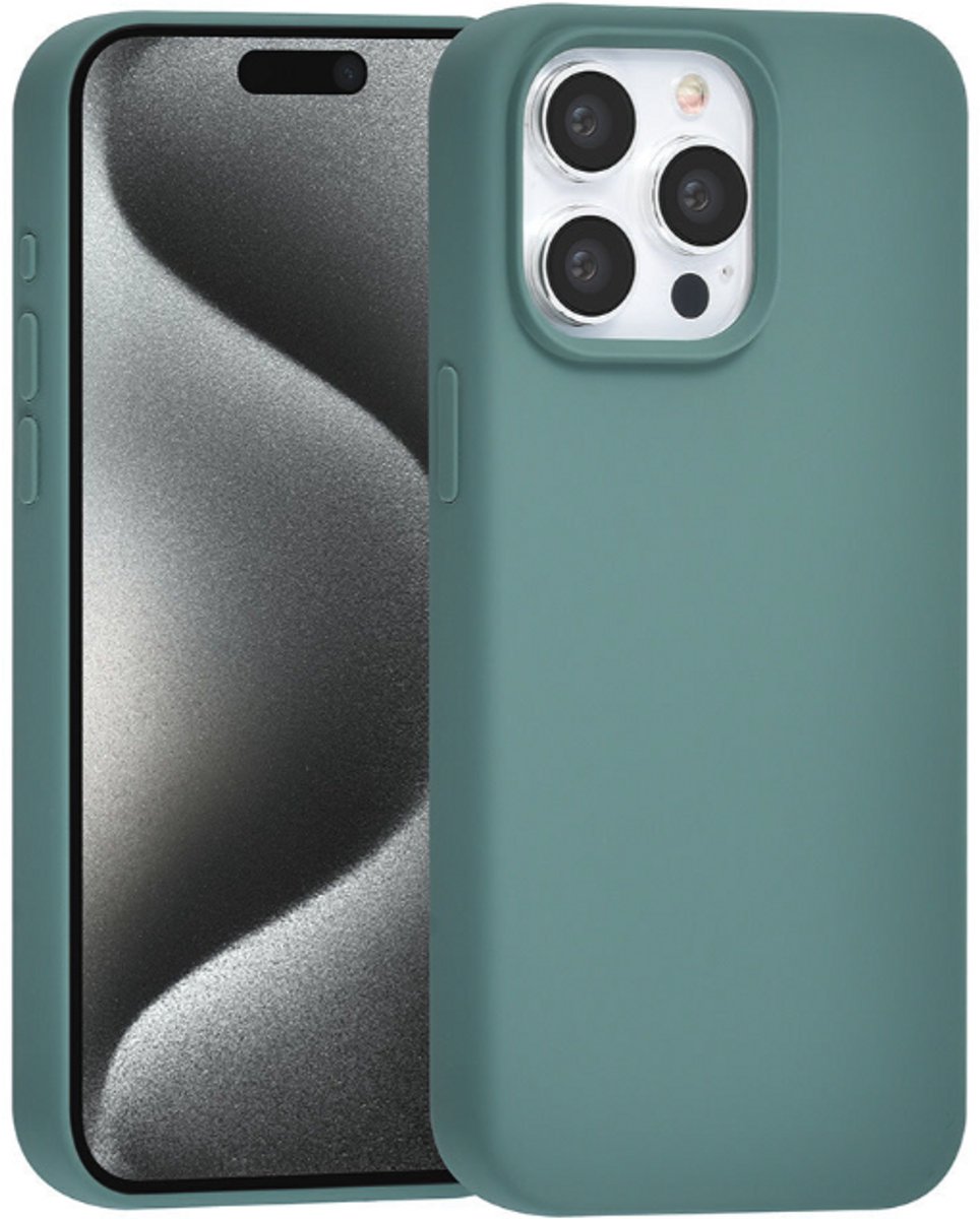 TUNIQ iPhone 15 Pro Max Backcover hoesje Premium Liquid silicone - Groen