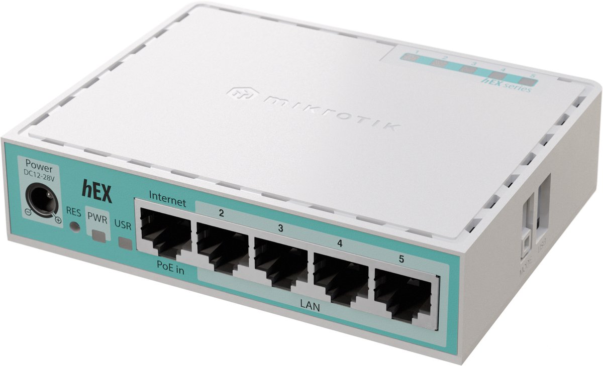 Mikrotik Hex 5 Gigabit Ports 512 Mb Ram E50ug Router Zilver One Size / EU Plug 220V