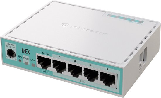 Mikrotik Hex 5 Gigabit Ports 512 Mb Ram E50ug Router Zilver One Size / EU Plug 220V