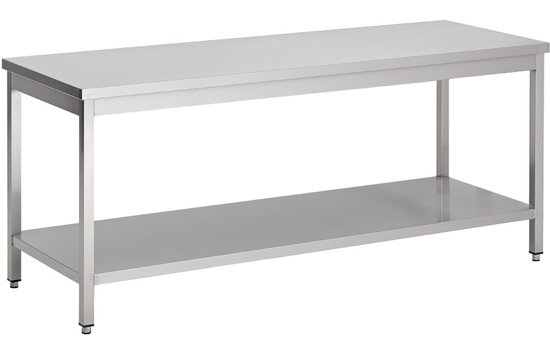 Table de fabrication | Étagère inférieure | 70cm de large | ACIER INOXYDABLE | Combisteel | 7812.0040