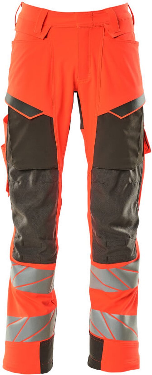 Mascot Accelerate Safe Broek met kniezakken 19079-511 - hi-vis rood/donkerantraciet - C45 - 82