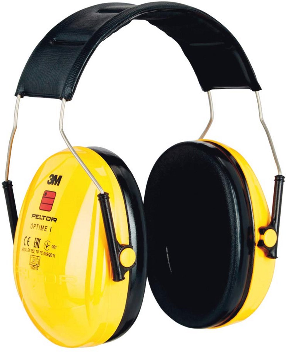 Gehoorbescherming Oorkappen Optime I - 27dB - Geel - 20 Stuks