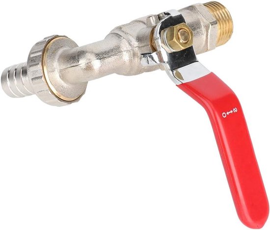 Waterkraan met voetpedaalventiel - Handsfree en hygiënisch - Zilver - Waterbesparing