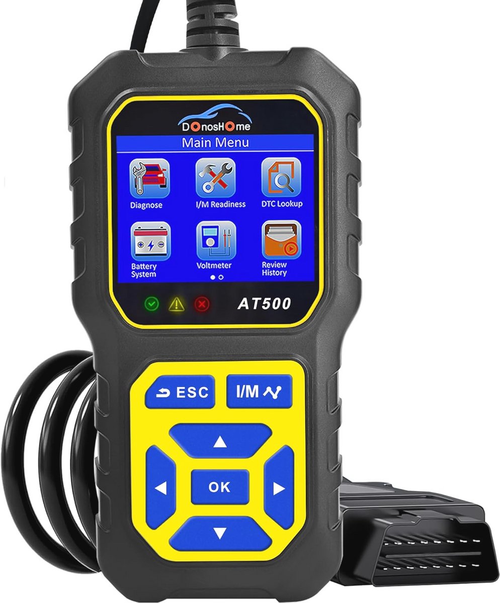 OBD2 Scanner - 3 in 1 Diagnosetool voor Motor en Accu met Voltmeter en Accutest