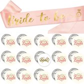 Ensemble mariée et équipe mariée avec ceinture et boutons 16 pièces - future mariée - enterrement de vie de jeune fille - ceinture - bouton - mariée - équipe - mariée