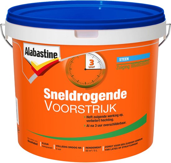 Foto: Alabastine voorstrijk sneldrogend transparant 5 liter