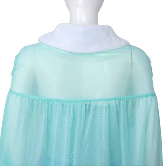 Joya Party® Verkleed Jurk Volwassenen | Blauwe Glamour Jurk | Carnaval Verkleedjurk Dames | Prinsessenjurk Vrouwen | ijsprinces | Carnavalskleding | Maat L