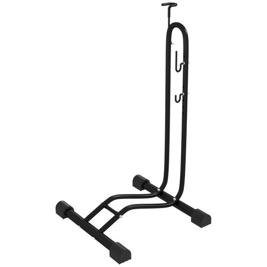 HOMCOM 4 fietsen rek fietsenrek band 65 mm vloer of muur voor mountainbike kinderen BMX 110 x 33 x 27 cm staal zilver