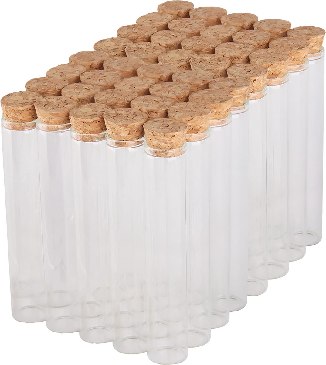 Dayshake Reageerbuisjes met kurk - 40 stuks - 15 cm x 3 cm - Flesjes - Proefbuisjes glas - Glazen Buisjes voor Doopsuiker