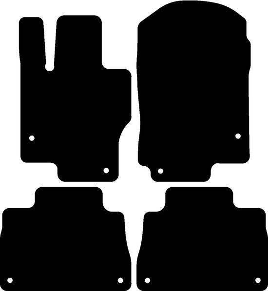 Tapis de voiture en caoutchouc Tapis de voiture Mercedes GLE C167 - Année de construction : 07/2020 - 2022 - Ajustement d'origine - 4 pièces