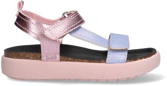 Sandales pour femmes plates MEXX Kids XX825400-570 Filles - Rose/Violet/ Zwart - Cuir - Fermetures velcro