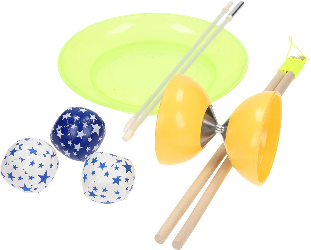 Acrobat Jongleerset Junior 3-delig - Diabolo, Jongleerbord, Jongleerballen — cadeau in Spellen & Speelgoed - foto 3