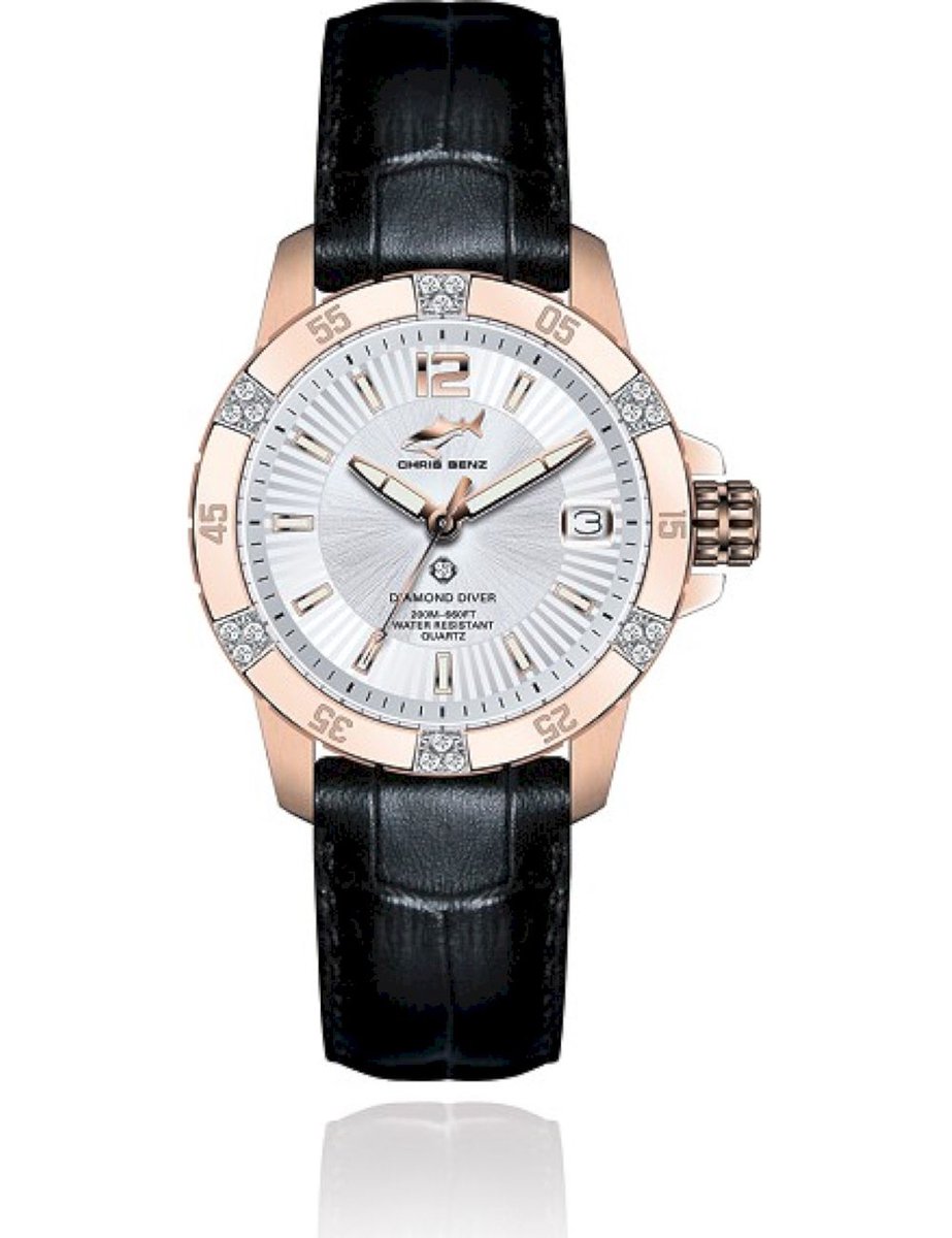 Chris Benz Dames, Heren, Unisexhorloge CB-DD200-SIR-LBS