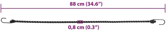 vidaXL - Spanelastieken - met - reflecterende - strips - en - haken - 25 - st - 88 - cm van Vidaxl — afbeelding 5