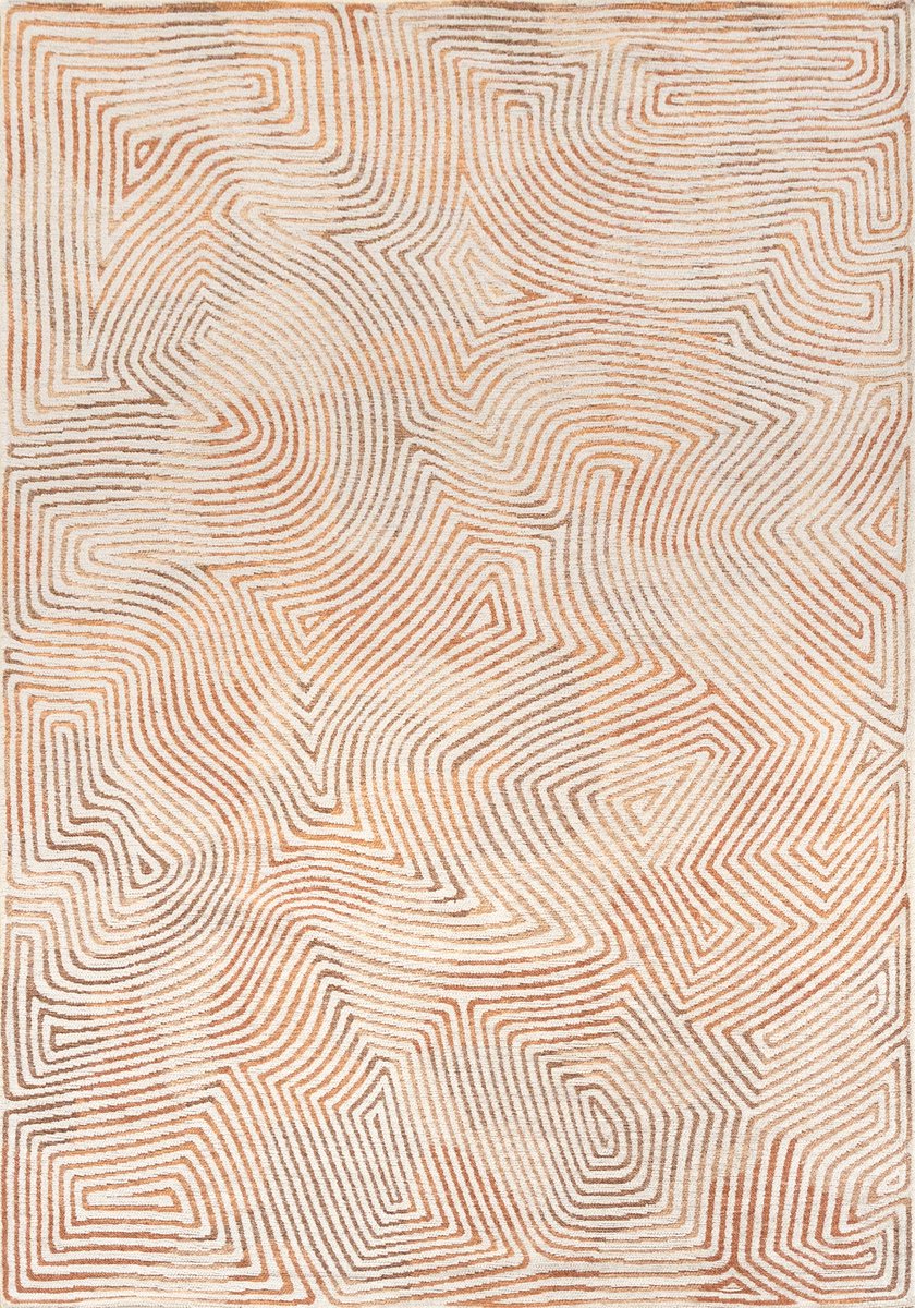 Wasbaar Binnen & Buiten Vloerkleed - 200 x 280 cm - Louis De Poortere Coral Indian Sand - Laagpolig Tapijt - Gerecycled PET - Made in Belgium - Circulair
