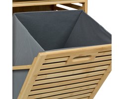 Wasmand rek - 30 liter - 120x40x33 cm - bamboe