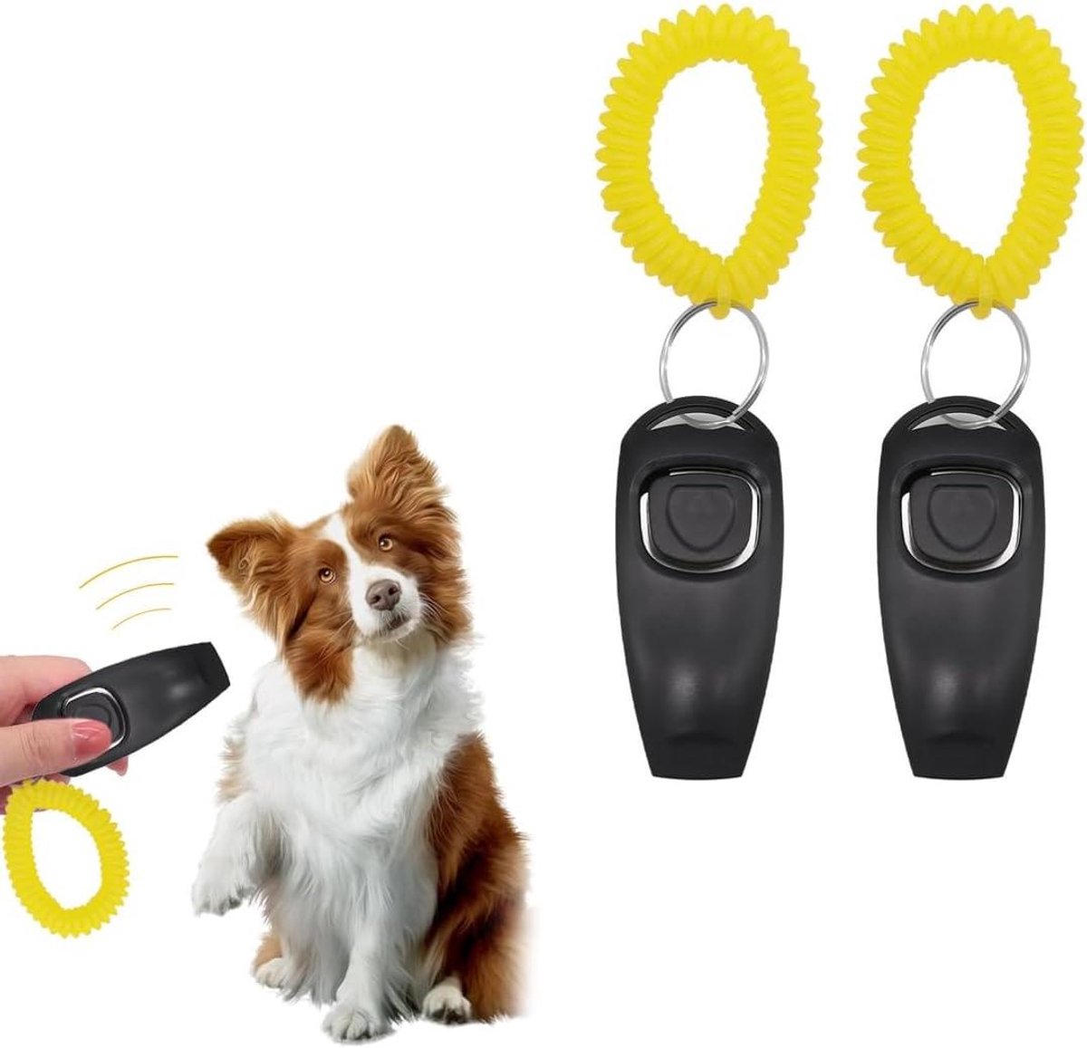 Ratter terugbel-hondenfluitje hoogfrequente klikker hondenclicker set clicker hondentraining clickertraining 2 stuks