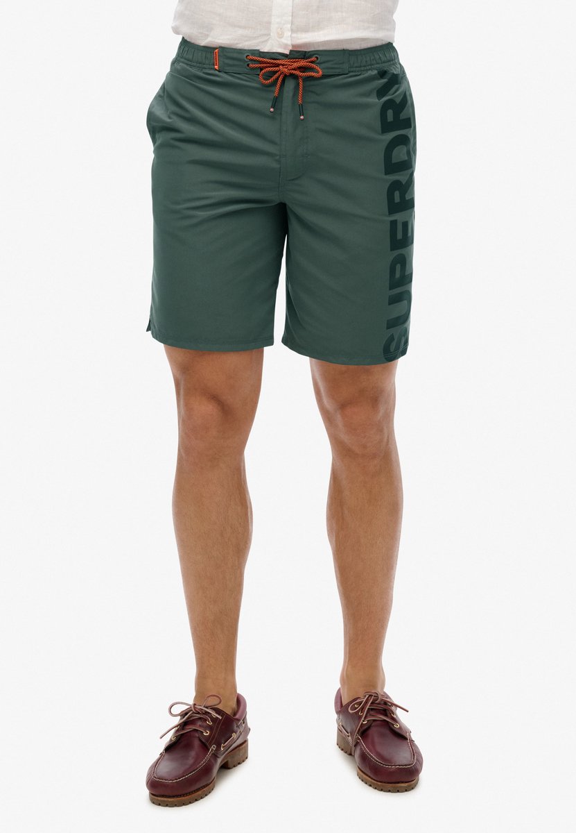 Superdry Klassieke boardshort met logo 48 cm Heren Zwembroeken Zwart