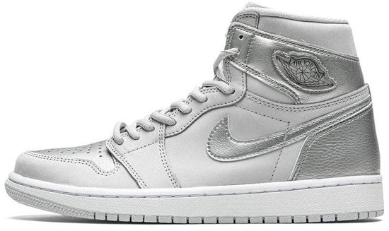 silver and white jordans