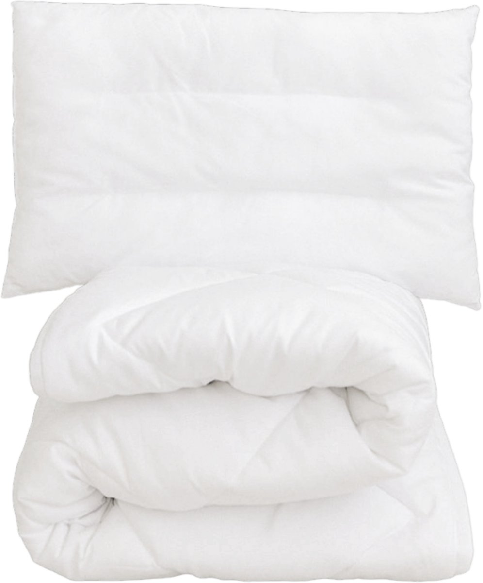 Amisly Peuter dekbed - Peuterdekbed - Afmeting 120x150 cm - 4 Seizoenen - Anti Allergisch - Katoen- Natuurlijke ademend - Inclusief kussen - Kinder Kamer Accessoire