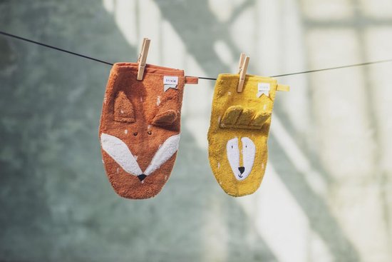 Washandje 2-pack - Mr. Lion - Mr. Fox van Trixie — afbeelding 5