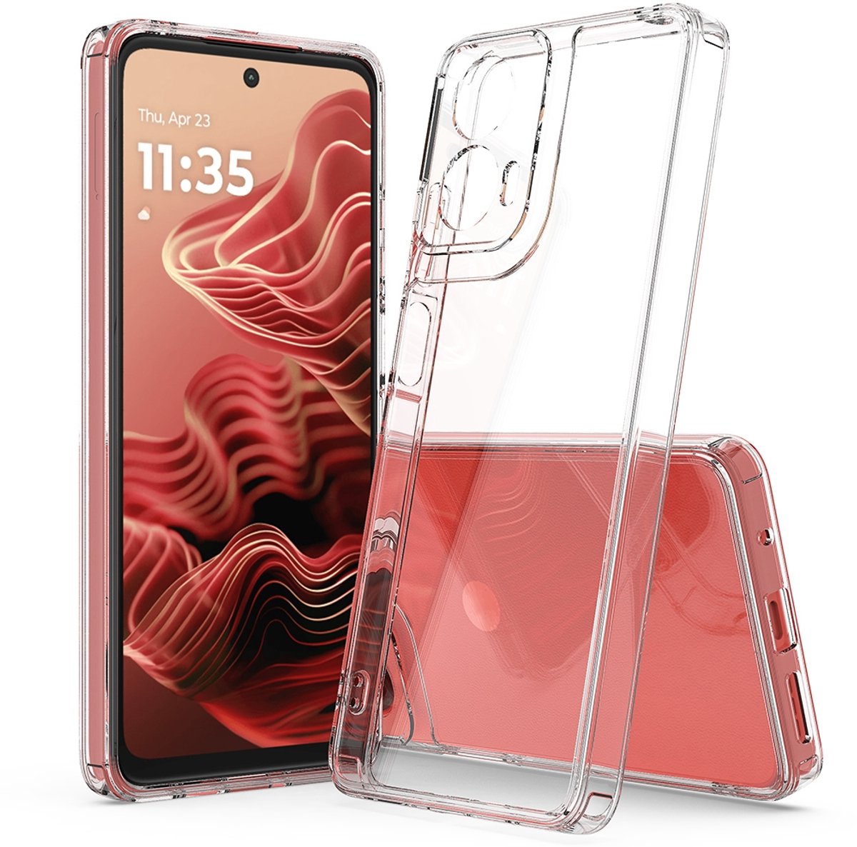 Hoesje geschikt voor Motorola Moto G35 - Phonesta Scratchproof Back Cover - Transparant