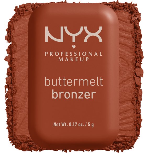 NYX Professional Make Up Buttermelt Bronzer - Blijft tot 12u zitten - Verrijkt met mango-, amandel- en sheaboter - Butta Match - 5gr