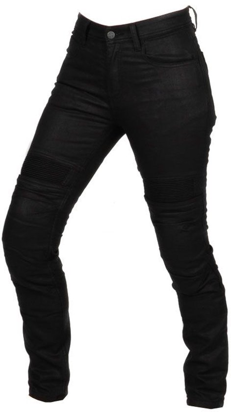 Jean moteur KAPTOR LADIES WASH femme Noir délavé 40 homologué CE par MOTOBLOUZ