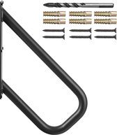 Zwarte trappen Leuning Leuning voor binnen Openlucht Stappen, Wandmontage Veiligheid Antislip Leuningen Metalen Ondersteuning Rod 1M 2M 3M 4M 5M 6 M Trapway Railing (Size : 100cm