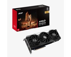 Acer Nitro AMD Radeon RX 9070 OC - Videokaart - 16GB - GDDR6 - PCIe 5 - 1x HDMI 2.1 - 3x DisplayPort 2.1