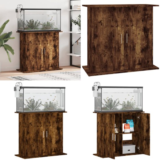 vidaXL Aquariumstandaard 81x36x73 cm bewerkt hout bruin