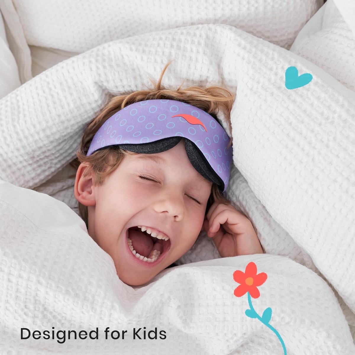 Manta KIDS Sleep Mask – Periwinkle - Slaapmasker voor kinderen – 100% verduisterend – Geen druk op ogen – Volledig verstelbaar voor een perfecte pasvorm – Hypoallergeen – Zacht & ademend – Voor kinderen vanaf 6 jaar — afbeelding 12