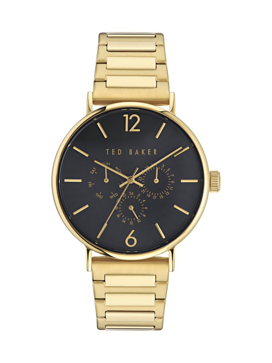 Ted Baker Phylipa Gents Timeless Kwarts Analoog Horloge Gouden Toon Case: 100% Stainless Steel | Armband: 100% Stainless Steel 41 mm BKPPGF307W0