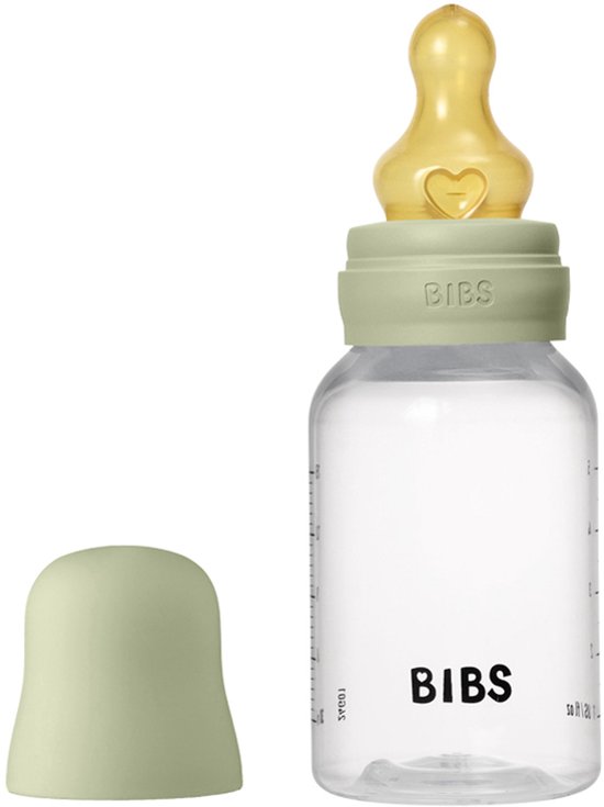 Bibs Fles - Slow Flow - 150 ml - Latex - Sage van Merkloos — afbeelding 4