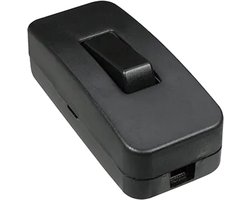 Snoerschakelaar 1P - 4A 250V - Max. 1000W - Zwart