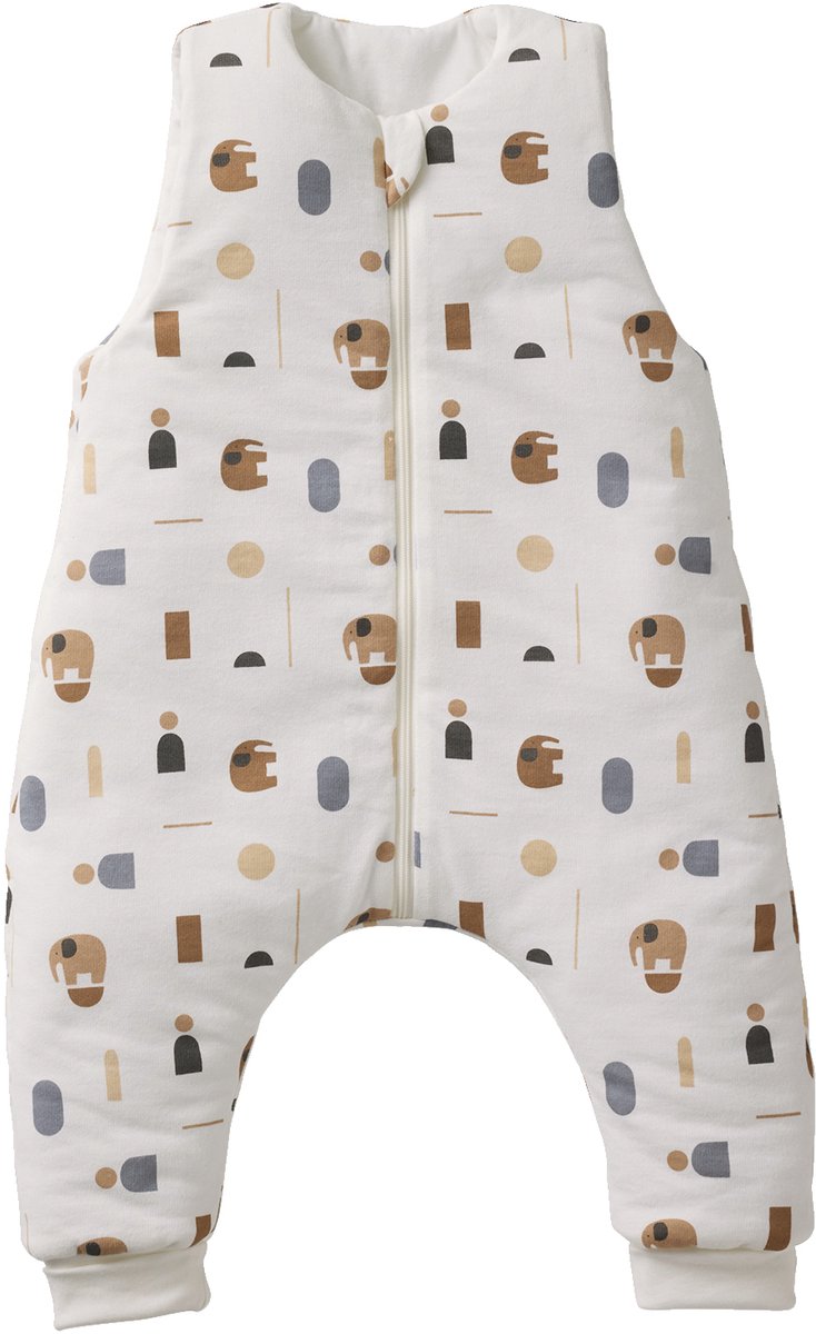 Vertbaudet Jumpsuit met voetjes PETIT ELEPHANT, afneembare lange mouwen