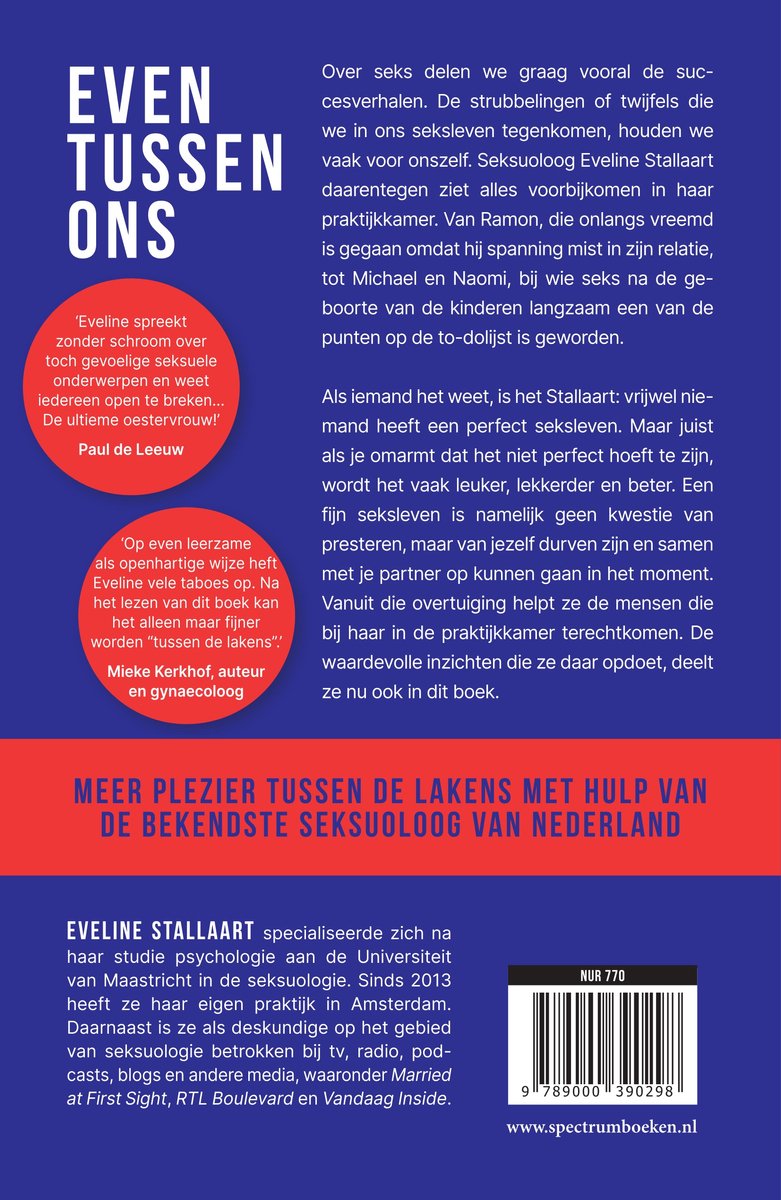 Eveline Stallaart - Even Tussen Ons - back cover