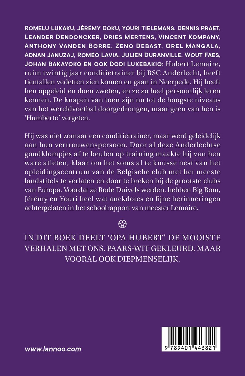 Achter de schermen bij Sporting Anderlecht - back cover