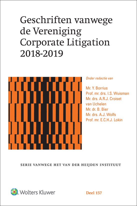 Geschriften vanwege de Vereniging Corporate Litigation 2018- ... - cover