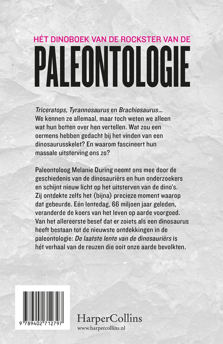 De laatste lente van de dinosauriërs - back cover