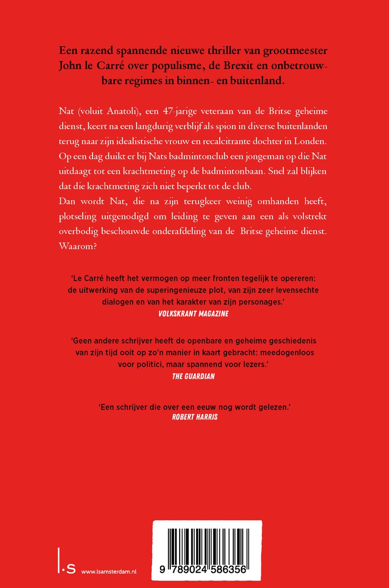 Spion buiten dienst - back cover