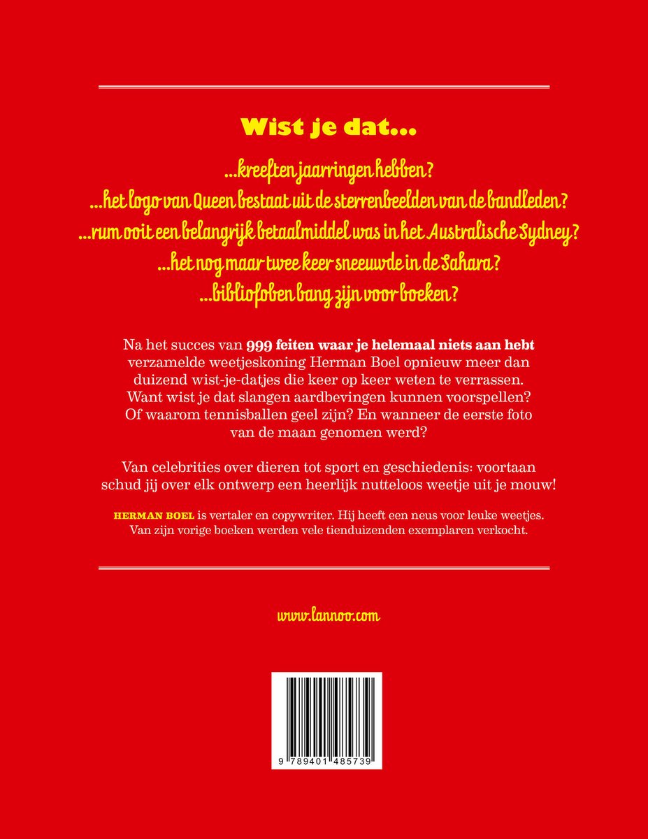 1001 weetjes die je gelukkig niet hoeft te onthouden - back cover
