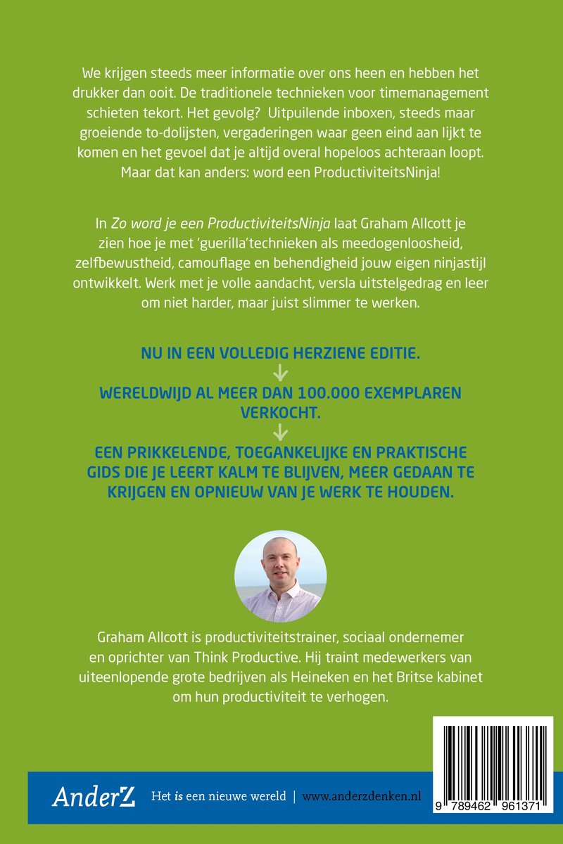 Zo word je een ProductiviteitsNinja - back cover