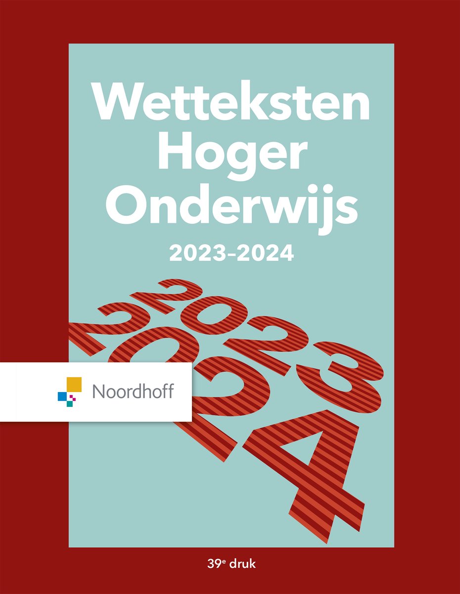 Omslag van Wetteksten Hoger Onderwijs 2023-2024