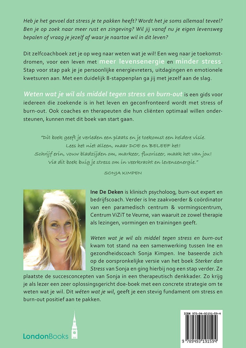 Weten wat je wil - back cover