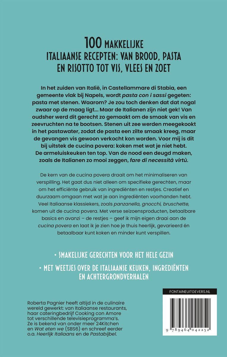 Roberta's cucina povera - back cover