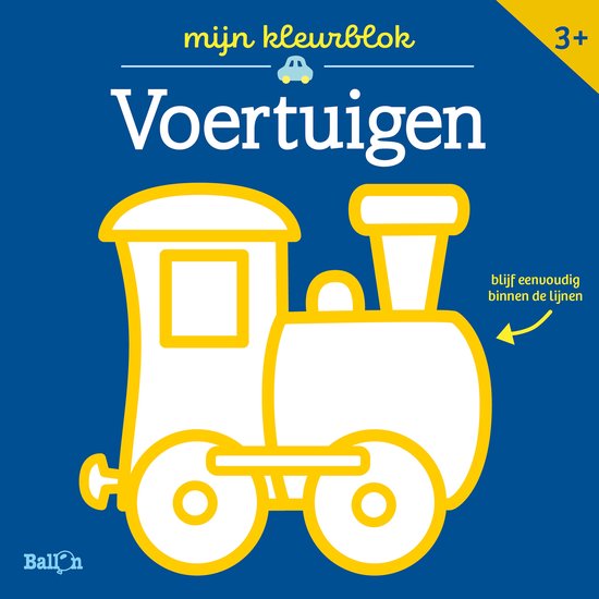 Kleurblok Junior 1 - Voertuigen 3+ - cover