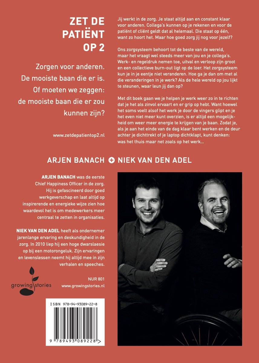 Zet de patiënt op 2 - back cover