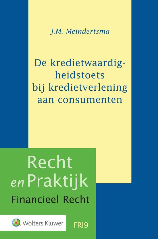 De kredietwaardigheidstoets bij kredietverlening aan consume ... - cover