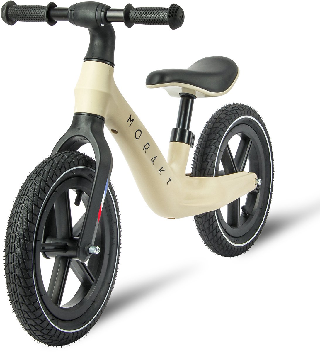Moraki - Loopfiets - 2 Jaar - Verstelbaar Zadel - Balance Bike - 3 Jaar - Jongens en Meisjes - Beige — afbeelding 6